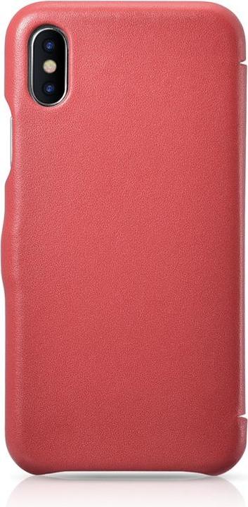 Produktbild iCarer iPhone X/XS - Luxury Series Flip Case Rot RIX02 (Apple iPhone X)