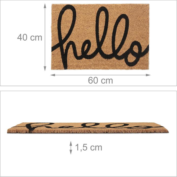 Actual product image Relaxdays Doormat (60 x 40 x 1.5 cm)