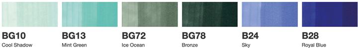 Actual product image Copic Sea Sky (Grey, 5 mm, 6 x)