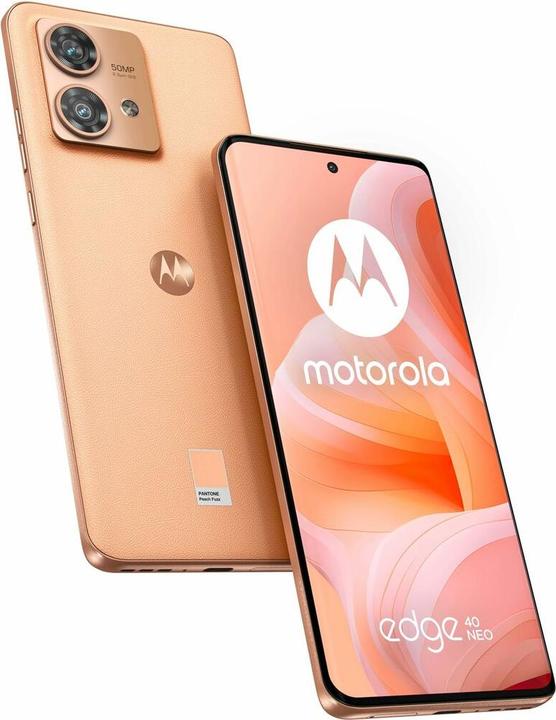 Produktbild Motorola Edge 40 Neo (256 GB, Peach Fuzz, 6.55", SIM + eSIM, 5G)