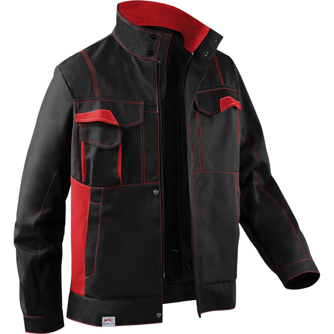 Kübler, Arbeitsjacke, Image Dress New Design Jacke Schwarz/Mittelrot 50 (50)