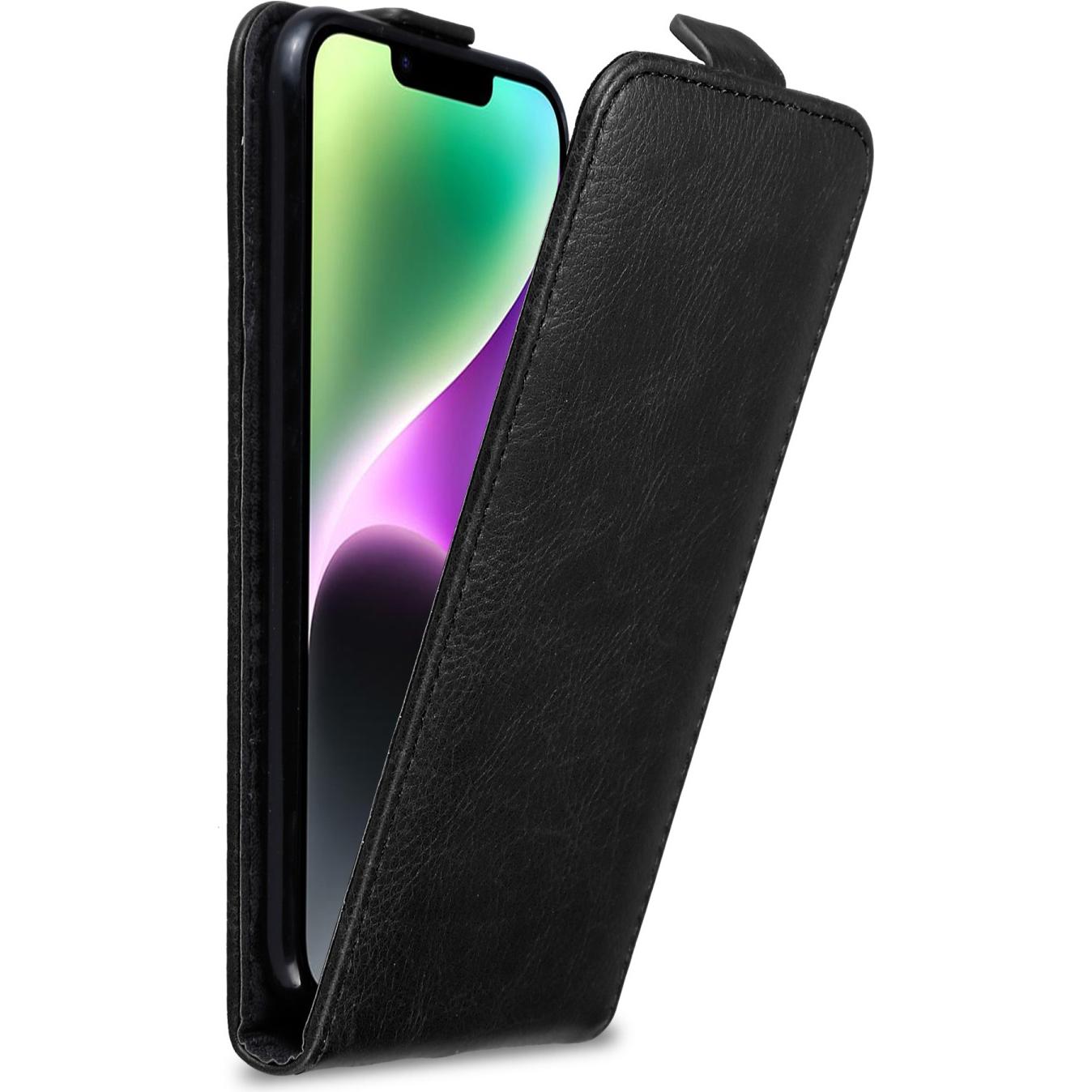 Cadorabo Hülle für Apple iPhone 14 im Flip wie Invis Style (Apple iPhone 14), Smartphone Hülle, Schwarz