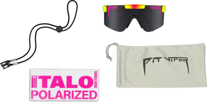 Actual product image Pit Viper The Originals The Italo Polarised (yellow-pink, Polarized Smoke)