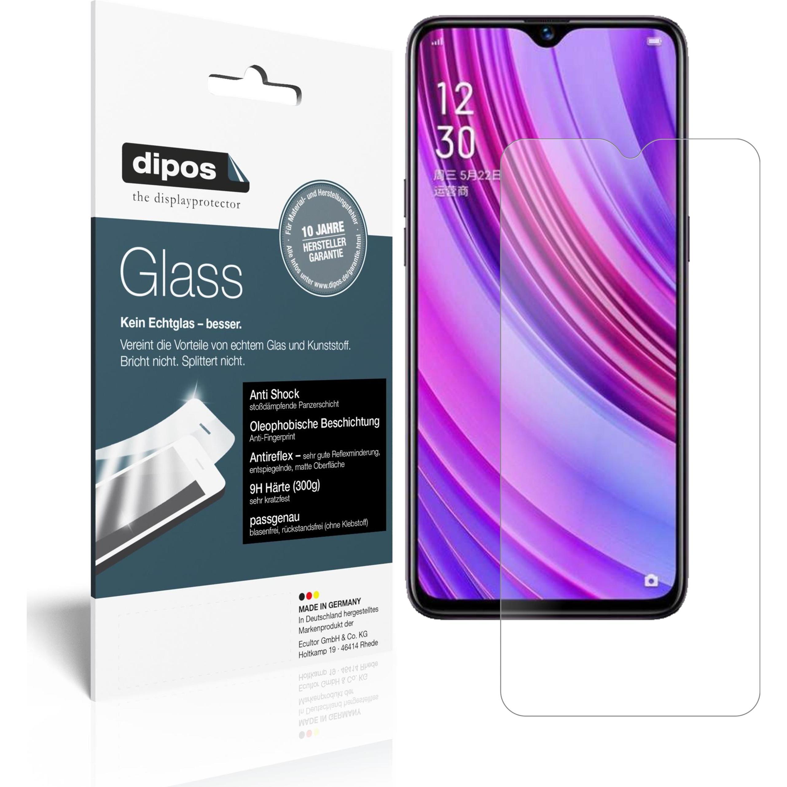 Dipos Displayschutz Anti-Shock (2 Stück, Realme X Lite), Smartphone Schutzfolie, Transparent