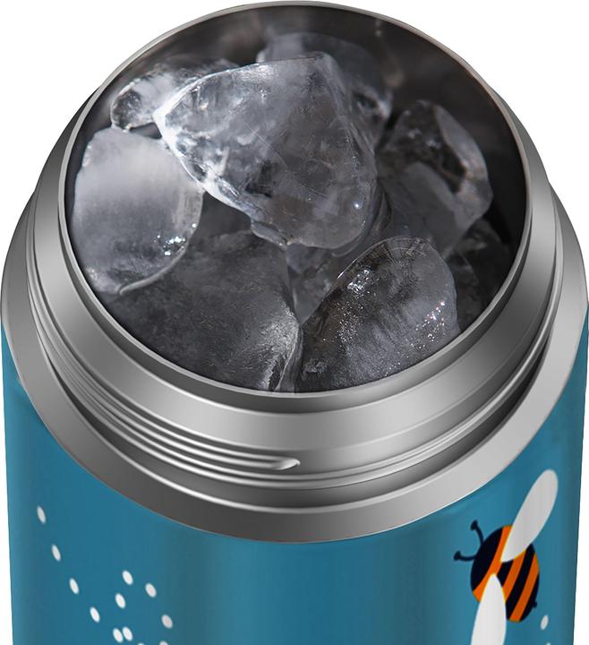 Produktbild Thermos Isolier-Trinkflasche FUNTAINER Straw Bottle, Bienen 0,35 L, doppelwandiger Edelstahl, Verschluss aus (0.35 l)