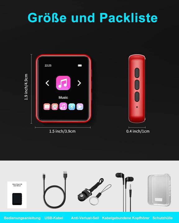Actual product image Joliker MP3 Player Bluetooth 32GB (32 GB)