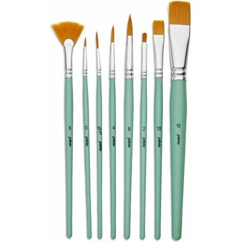 Pebeo, Pinsel, 8 MC-Pinsel, sortiert, goldfarben, Poly