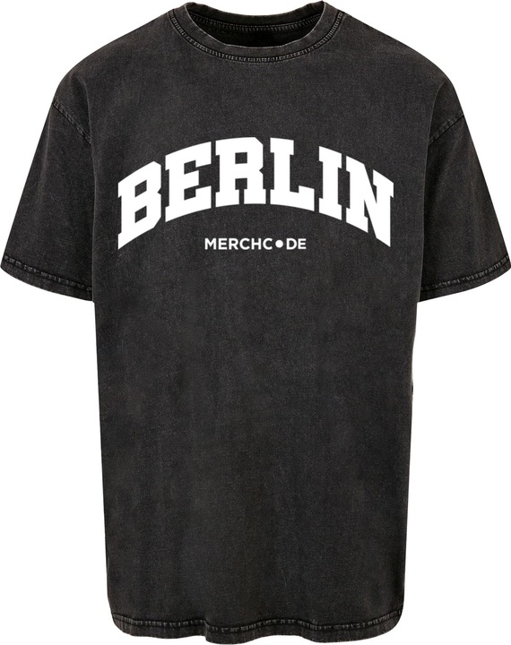 Produktbild Merchcode Berlin Wording - Acid Washed Oversize Tee - 117867 (M)