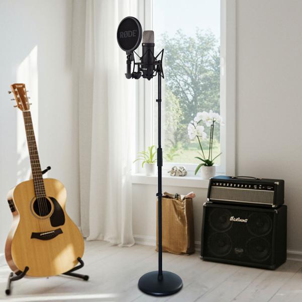 Actual product image RØDE Studio-Mikrofon NT1 Signature Black mit geradem Mikrofonständer