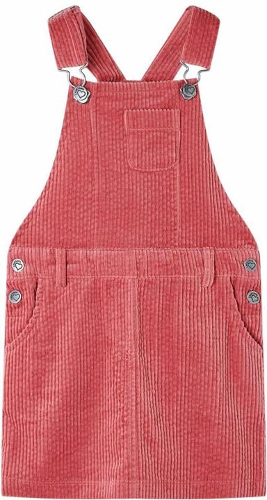 vidaXL Kinder-Latzkleid Cord Rosa 116,Material: 100