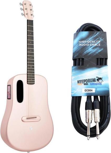Actual product image Lava Music Gitarre ME 4 36 Zoll Pink mit Kabel (Acoustic guitar, Carbon fibre composite)