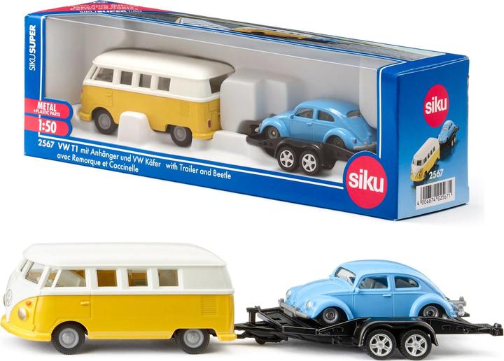 Productafbeelding Siku VW T1 met aanhanger & VW Kever