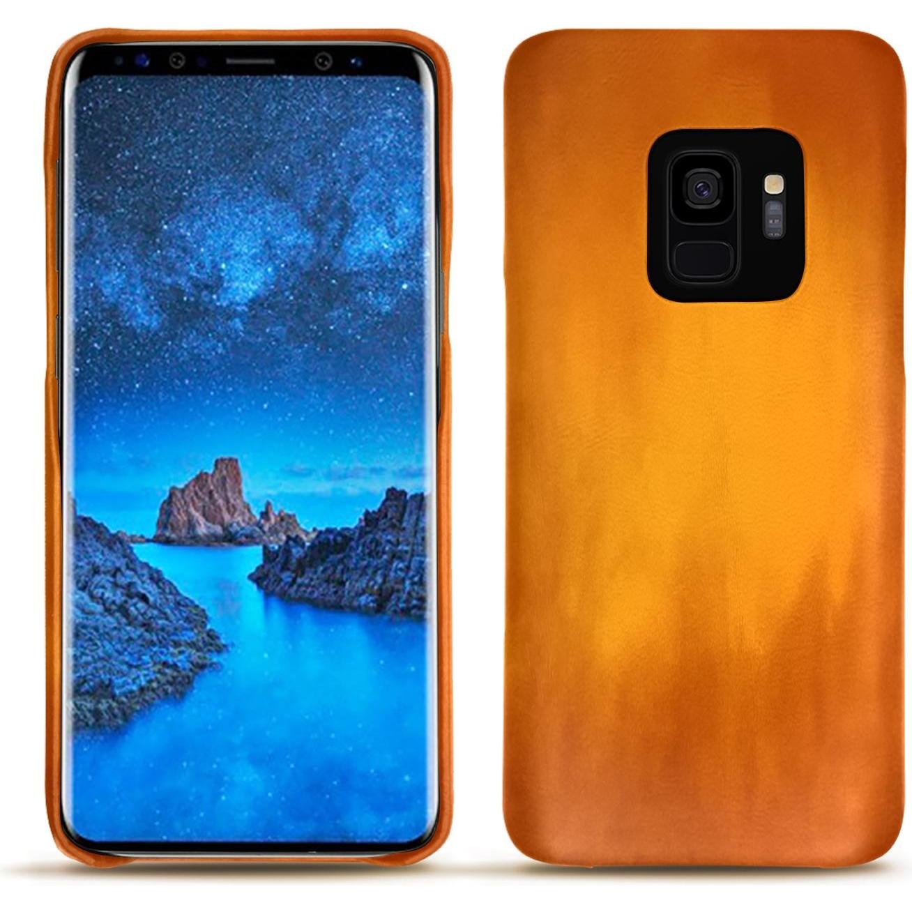Thumbnail - Noreve Lederschutzhülle (Samsung Galaxy S9), Smartphone Hülle, Orange