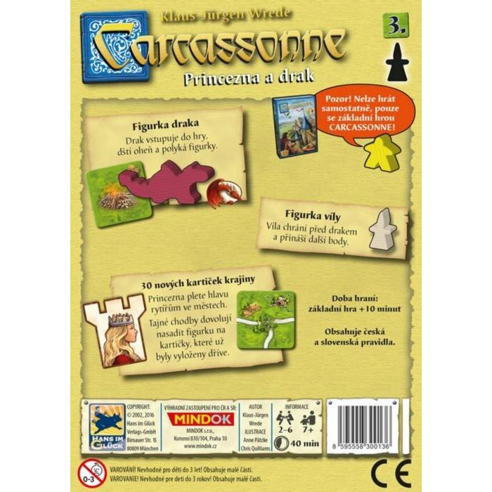 Thumbnail - Mindok Carcassonne: Die Prinzessin und der Drache (3.Erweiterung)
