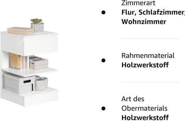 Produktbild SoBuy Nachttisch (39 x 39 x 65 cm)