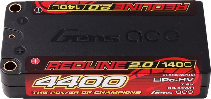 Produktbild Gens Ace RC-Akku 4400 mAh 7.6 V HV 140C 2S1P Redline 2.0 (7.60 V, 4400 mAh)