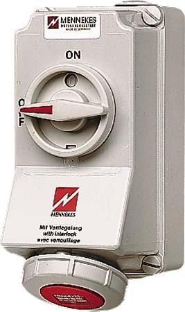 Produktbild Mennekes MEN 5608AC 32A5P 6H400V Wanddose DUO IP67