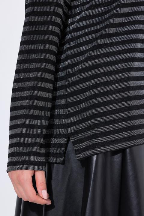 Immagine prodotto Ulla Popken Maglia classica con righe glitterate, scollo a girocollo e maniche lunghe (54)