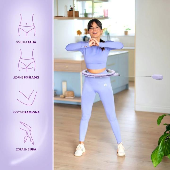 Produktbild HMS Hhm14 Hula Hoop Violett Magnetisch Mit Gewicht + Zähler (43 cm, 400 g)