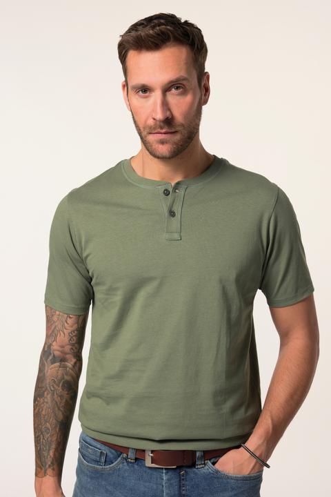 Produktbild JP1880 Henley, Bauchfit, Halbarm, Rundhals (5XL)