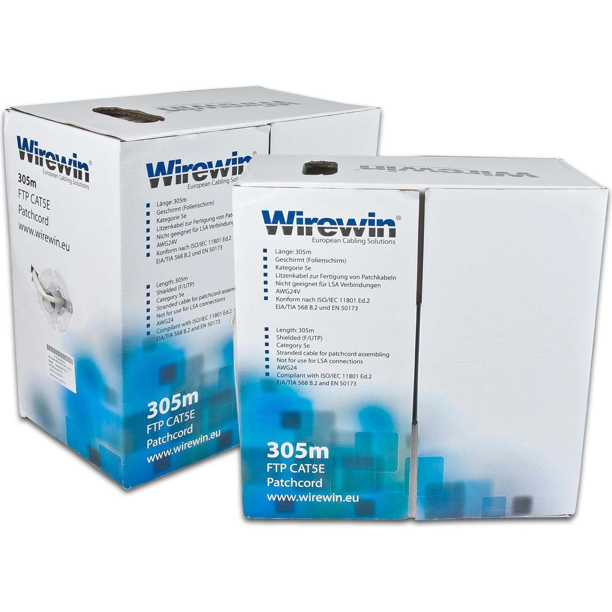 Wirewin Netzwerkkabel (F/UTP, CAT5e, 305 m), Netzwerkkabel