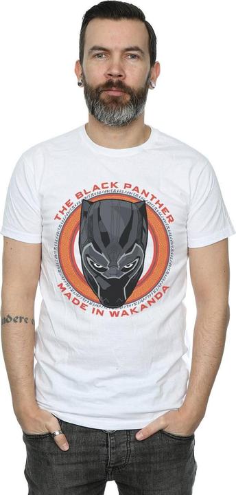 Actual product image Mens Black Panther Made in Wakanda Red T-Shirt (L)
