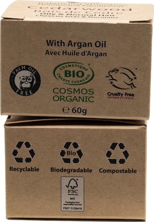 Actual product image Natura Punto Set of 3 palm oil free solid organic shampoo (Solid shampoo)