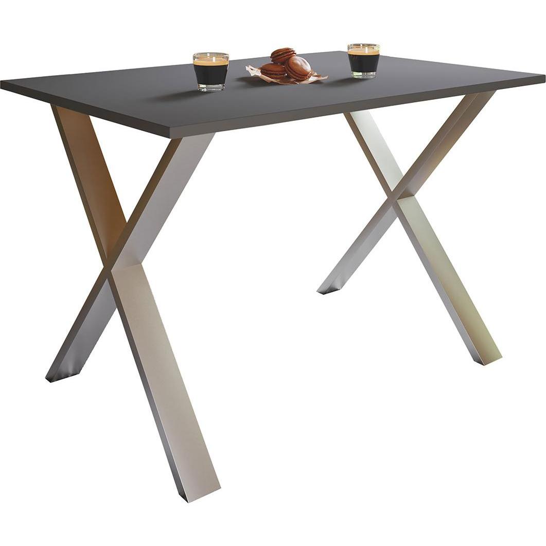 Ebuy24, Esstisch, Esstisch XonaX silberfarben (140 x 50 cm)