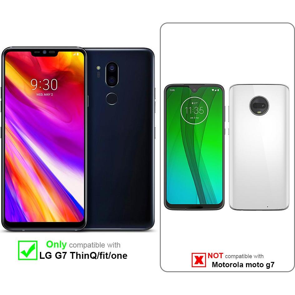 Thumbnail - Cadorabo Flower Book Hülle für LG G7 ThinQ / FIT / ONE (LG G7 Fit, OnePlus X, LG G7 ThinQ), Smartphone Hülle, Blau