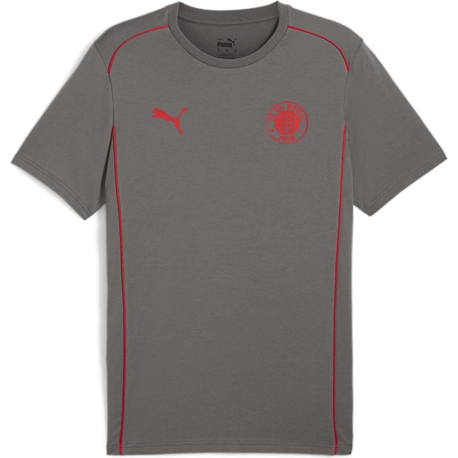 Thumbnail - Puma, Herren, Sportshirt, FCSP Casuals Tee (XXL), Grau, XXL