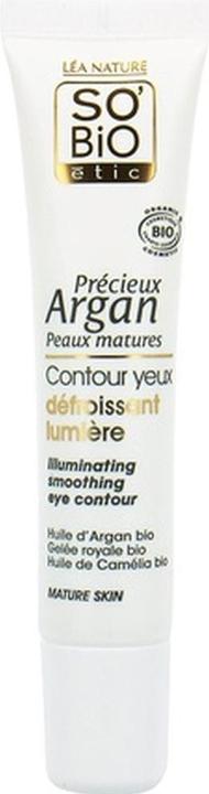 Produktbild So’Bio étic So'bio Etic Precieux Argan Organic Illuminating Smoothing Eye Contour 15ml (Augenpflege Serum, 15 ml, Tag)