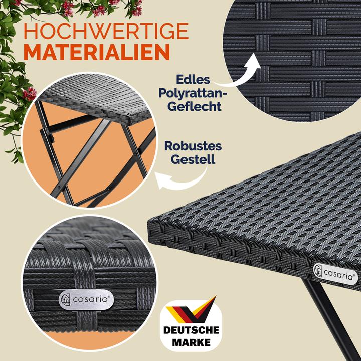 Produktbild Casaria Polyrattan Klapptisch