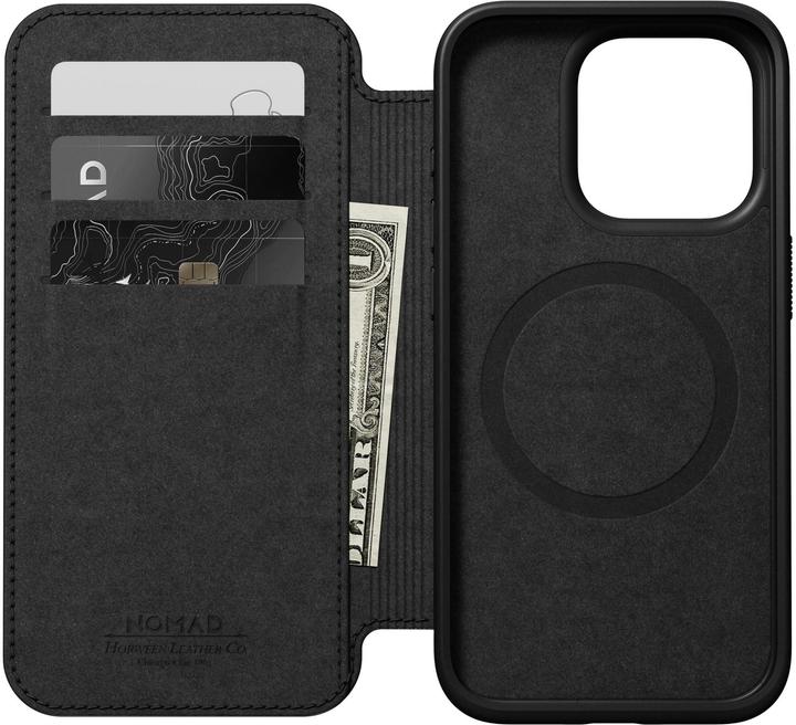 Actual product image Nomad Modern Horween Leather Folio iPhone 15 Pro Rust Brown (Apple iPhone 15 Pro)