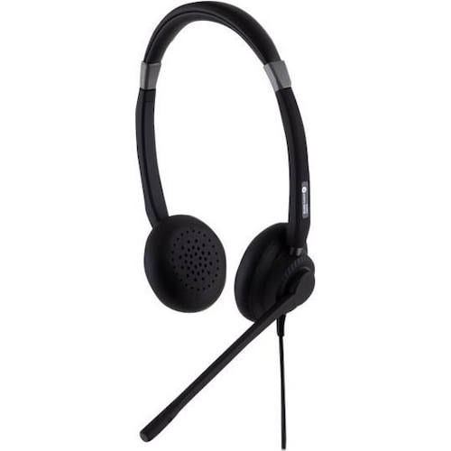 Alcatel Premium Headset AH 22 M II kabelgebunden stereo mit Funktionstasten (Kabelgebunden, USB-A), Office Headset, Schw...