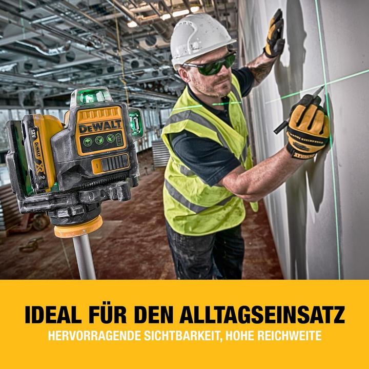 Actual product image DeWalt Multiline laser green 3x360°/ 10.8Volt with 2.0 Ah battery DCE089D1G