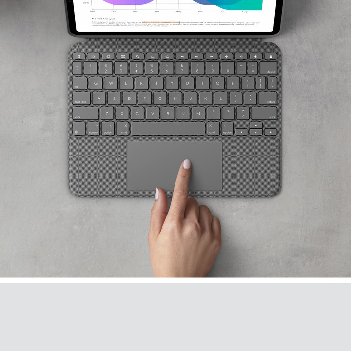 Image du produit Logitech Combo Touch (CH, iPad Pro 11 2021 (3ème génération), iPad Pro 11 2020 (2. Gen), iPad Pro 11 2018 (1. Gen), iPad Pro 11 2022 (4e génération))