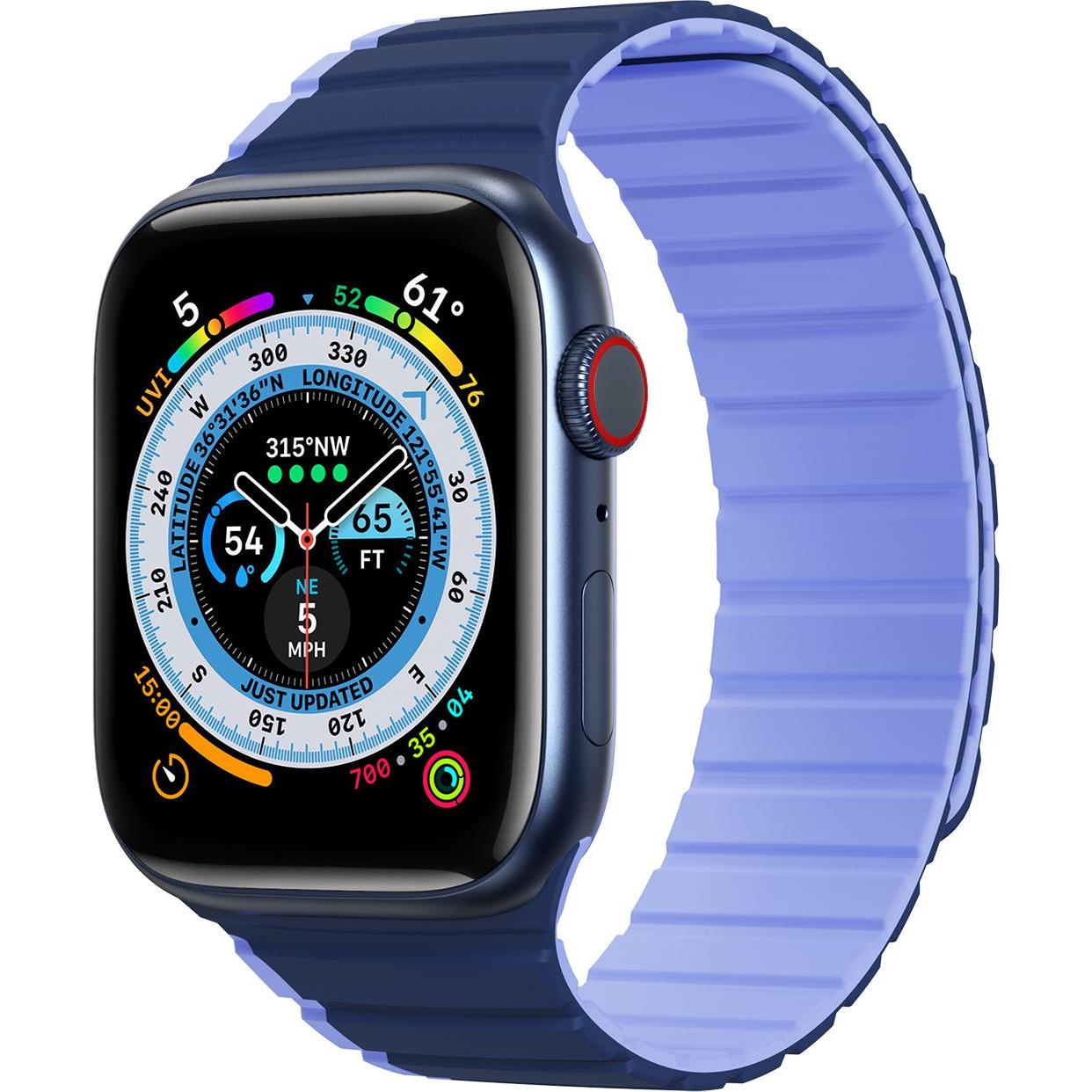 Dux Ducis Cinturino magnetico per Apple Watch SE, 8, 7, 6, 5, 4, 3, 2, 1 (41, 40, 38 mm) (LD Versio (41 mm, 38 mm, 40 mm, Silicone, Metallo), Cinturin