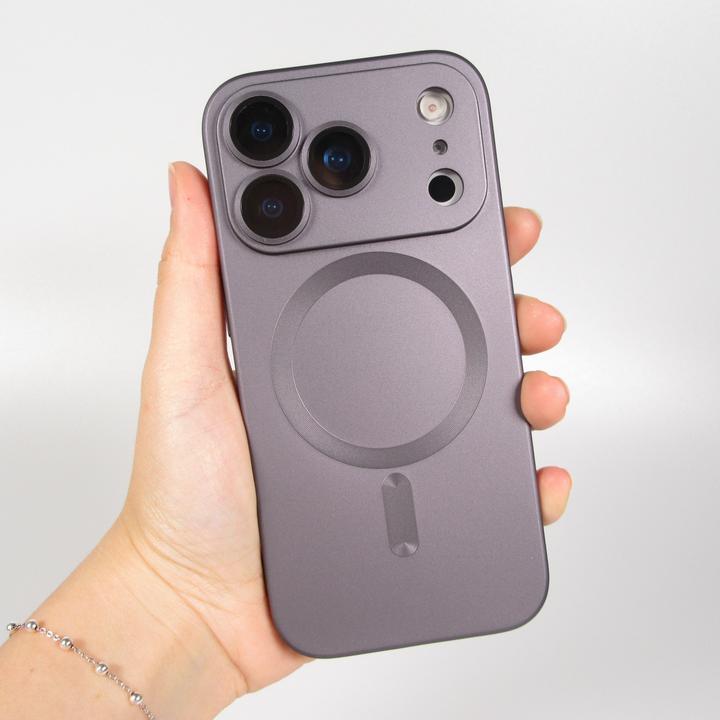 Produktbild PhoneLook Hülle Gummi weich mit Kameraschutzglas MagSafe Dunkelgrau (Apple iPhone 17 Pro Max)