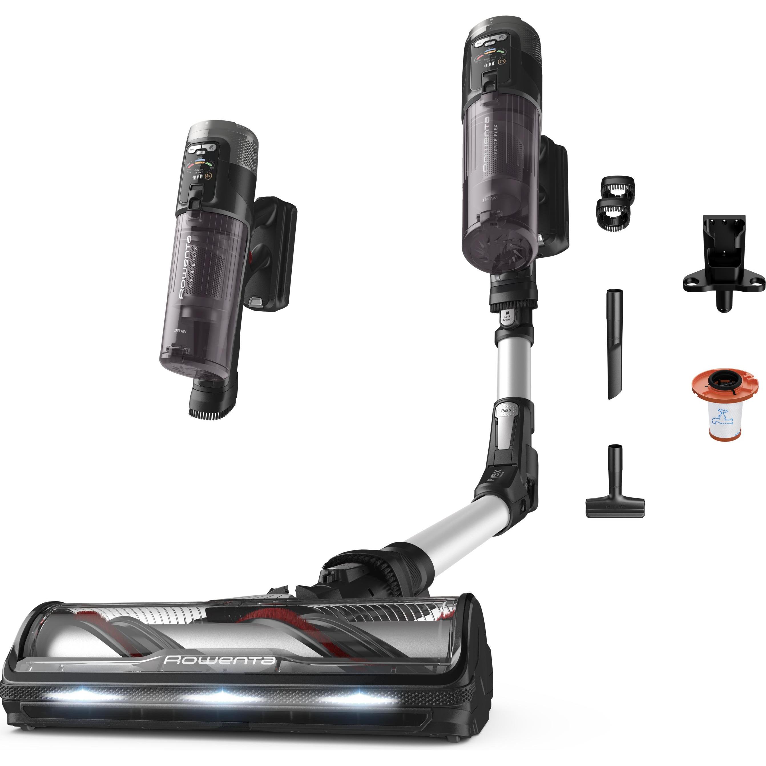 Rowenta RH9A36WV X-Force Flex Allergy, Aspirapolvere, Nero, Viola