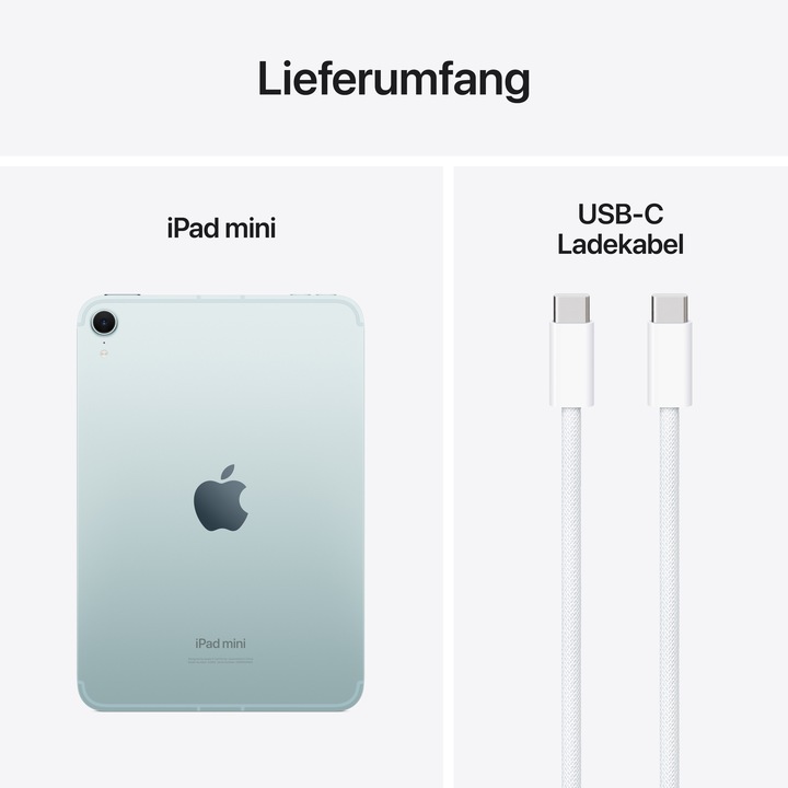 Produktbild Apple iPad mini (2024) (nur WLAN, 8.30", 256 GB, Blue)