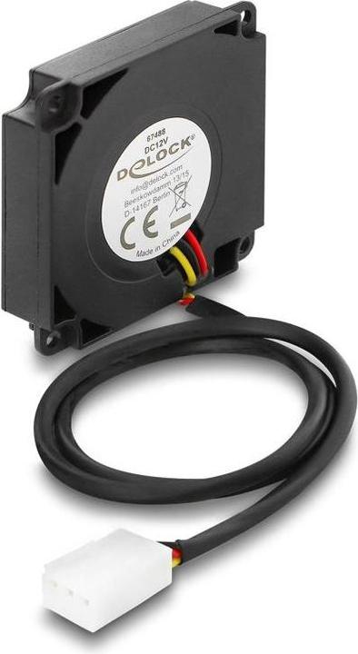 Produktbild Delock Radiallüfter / Lüftergebläse 12 V DC 40 x 40 x 10 mm mit 3-Pin Lüfteranschluss, schwarz (40 mm)