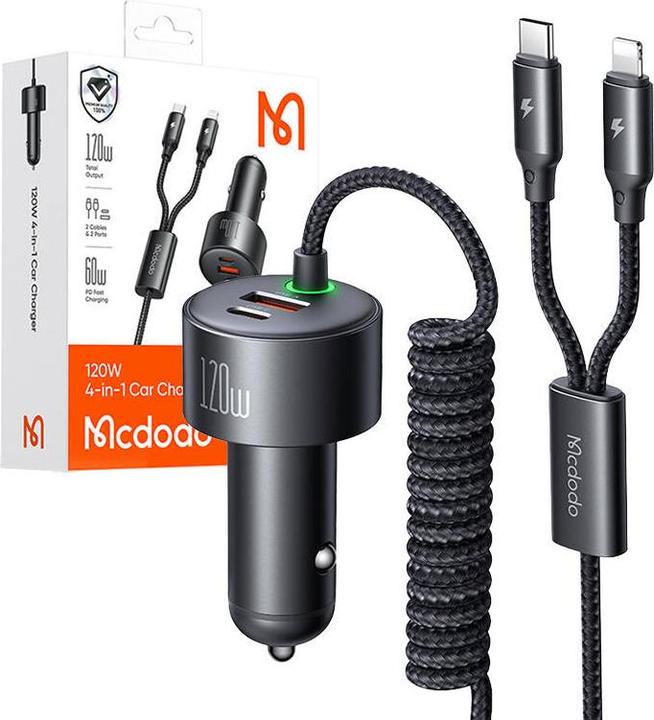 Produktbild Mcdodo Autoladegerät USB-C + USB-A