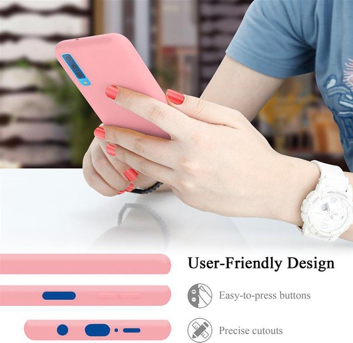 Actual product image Cadorabo TPU Liquid Silicone Case Cover (Samsung Galaxy A7 (2018))