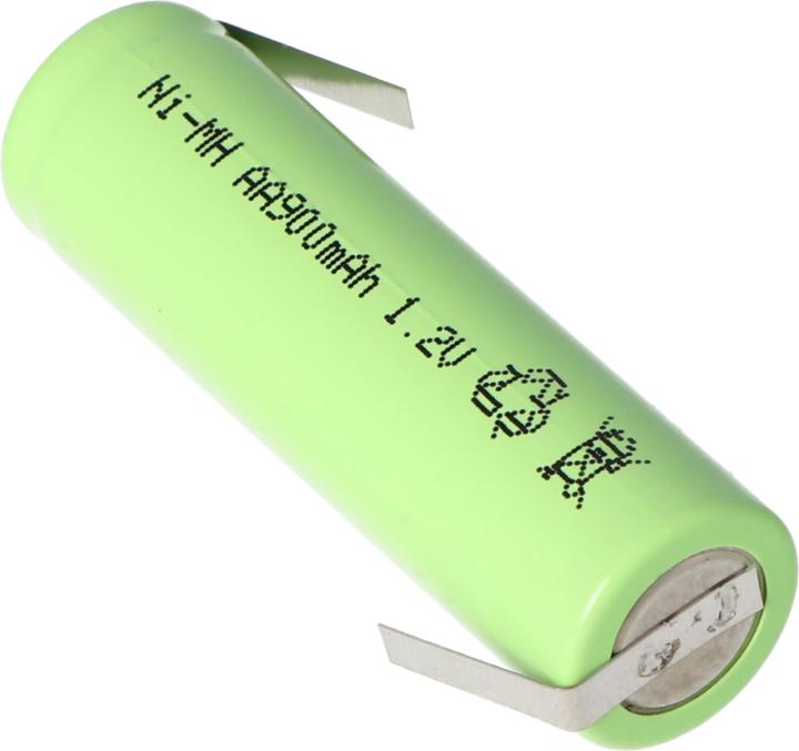 Actual product image AccuCell Akku Flat Top Mignon AA mit Lötfahne in Z-Form (1 pcs., AA, 800 mAh, Battery + charger)