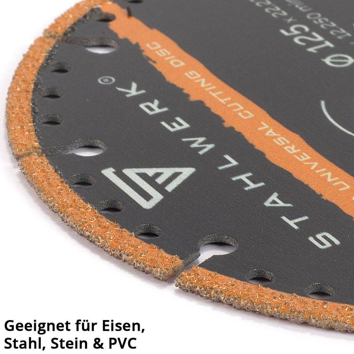 Produktbild Stahlwerk Diamant Trennscheiben 3er Set Universal Sägeblatt 125 x 22,23 mm