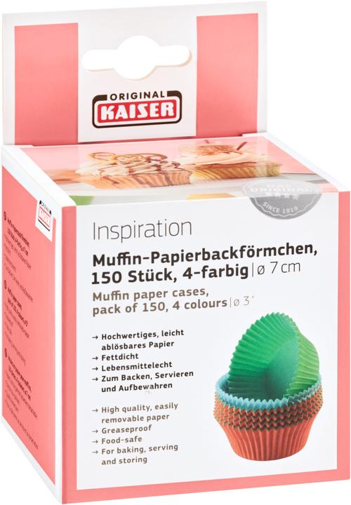 Produktbild Kaiser Creativ Muffin-Papierbackförmchen 150 Stück (7 cm)