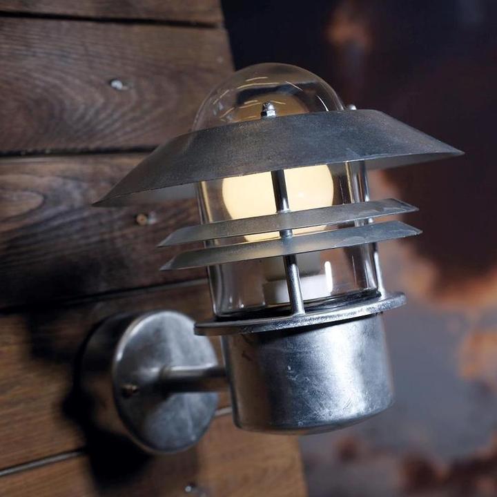 Actual product image Nordlux Blokhus, Wall lamp, Galvanized (60 lm, E27, IP54)