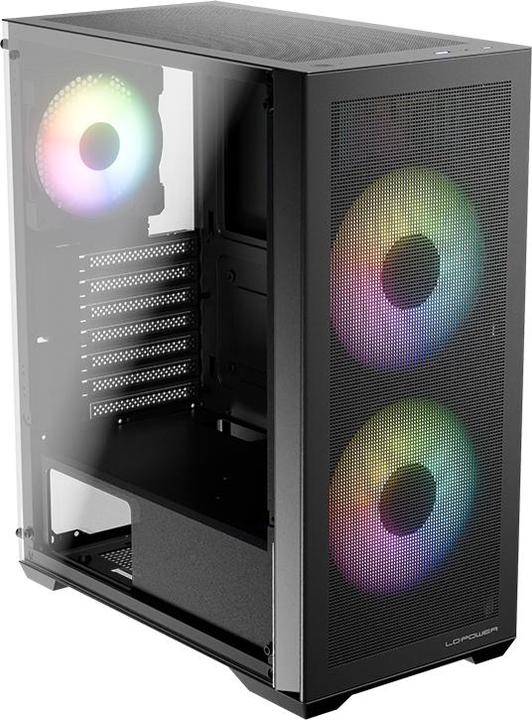 Produktbild LC-Power Geh?use Micro-ATX 717B black USB3.2/Audio,o.Netzteil (Mini-ITX, ATX, mATX)