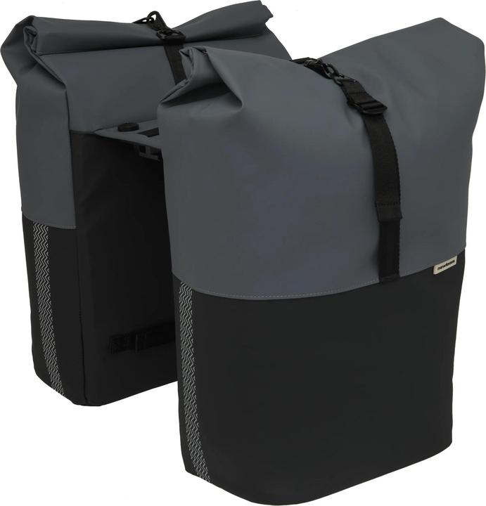 Produktbild New Looxs Tasche Nyborg Double MIK Darkgrey blk (34 l, Gepäckträgertasche)