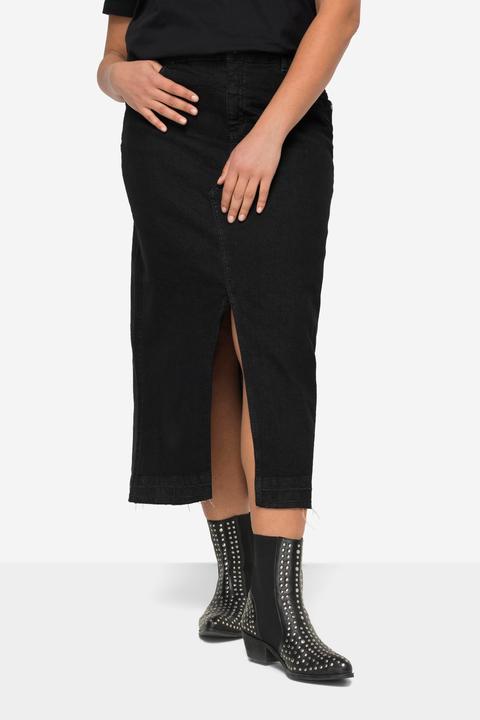 Image du produit Angel of Style Jupe maxi en jean coupe Straight à 5 poches, avec fente d'aisance à l'avant (44)